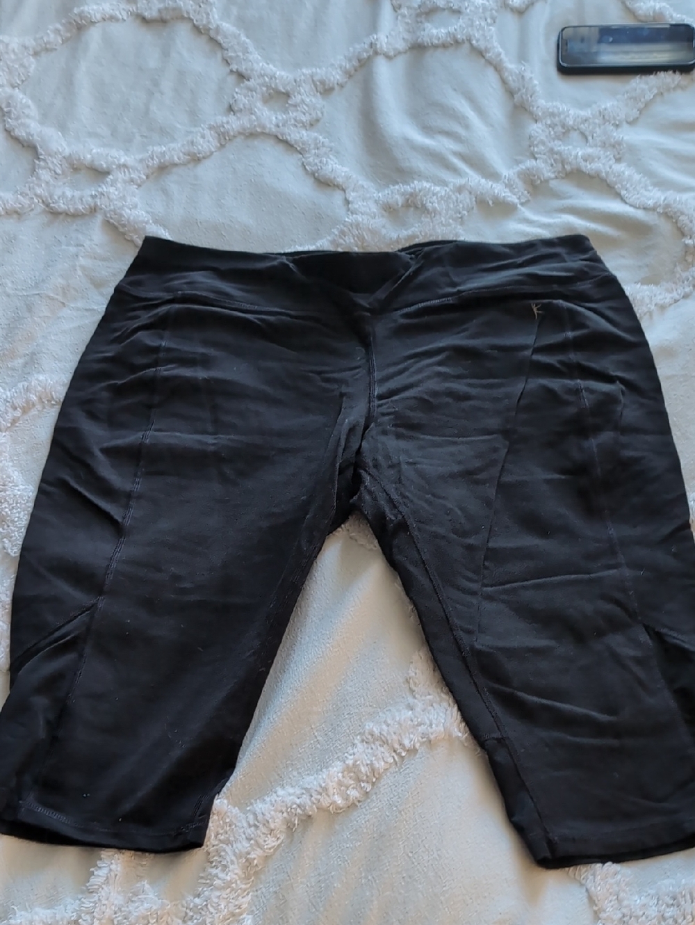 Black Athletic Capri Bike Shorts